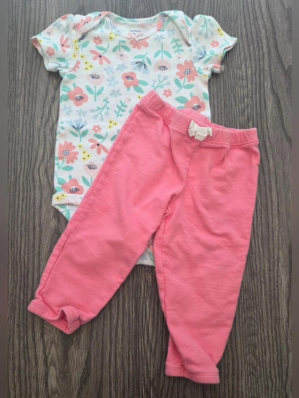 12mo Carter's Girls Mix Pink Coral Teal Sleepwear & Tops